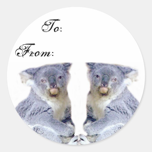 Adesivo Redondo Koala Bears Love_ (Frente)