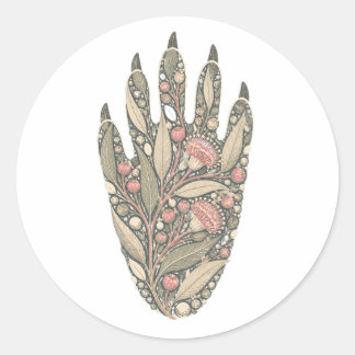 Adesivo Redondo Koala Botanical Footprint Nature Sticker
