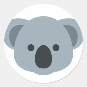 Adesivo Redondo Koala emoji