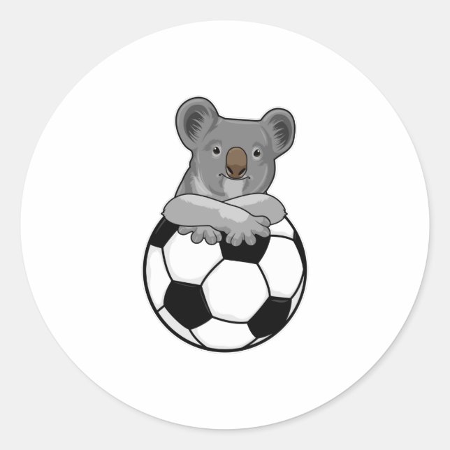 Adesivo Redondo Koala no futebol (Frente)