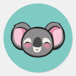 Adesivo Redondo Koala Sticker