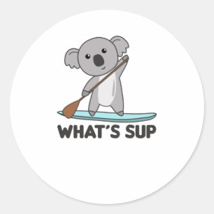 Adesivo Redondo Koala Whats Team Funny Koalas Paddle
