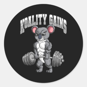 Adesivo Redondo Koality ganha Malhação Gym Koala Bodybuilding