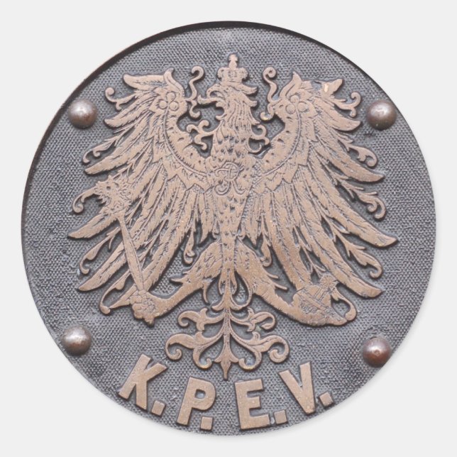 Adesivo Redondo Koeniglich Preussische Eisenbahn-Verwaltung (Frente)