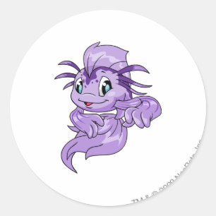 Adesivo Redondo Koi Purple