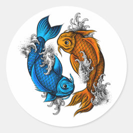 Adesivo Redondo Koi Ying Yang