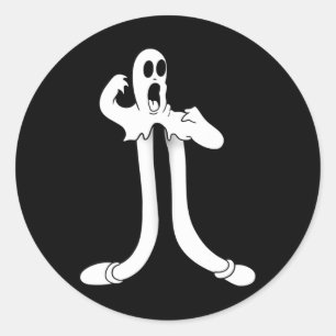 Adesivo Redondo Koko O Fantasma Palhaço Dividiu O Trabalho Negra