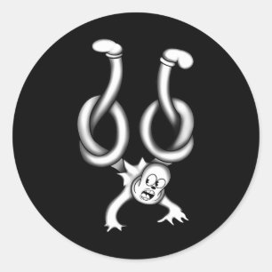 Adesivo Redondo Koko O Fantasma Palhaço Torcido