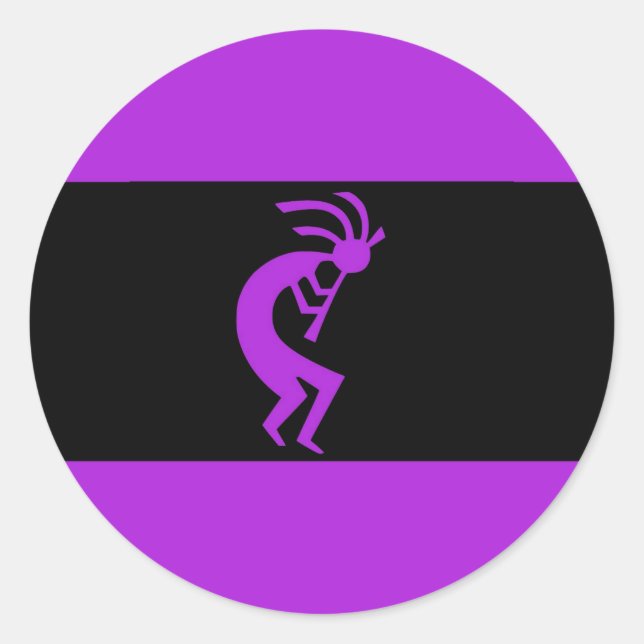 Adesivo Redondo Kokopelli Purple (Frente)