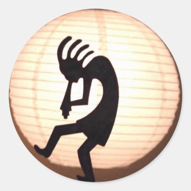 Adesivo Redondo Kokopelli Sticker (Frente)