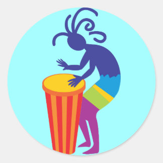 Adesivo Redondo Kokopelli Stickers