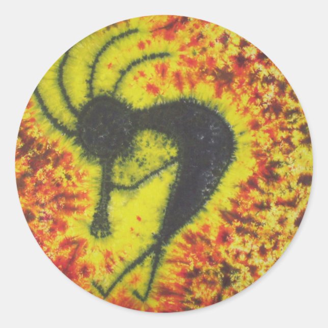 Adesivo Redondo Kokopelli Tie Dye Sticker (Frente)
