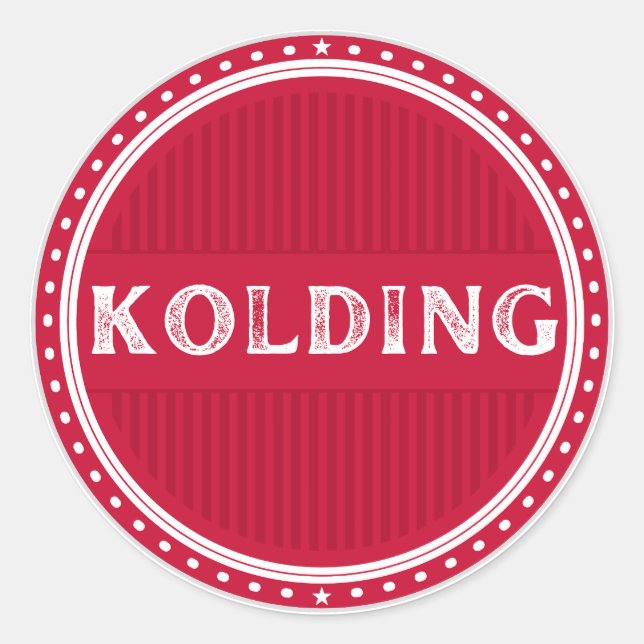 Adesivo Redondo Kolding City Pride Emblem – Danish Identity (Frente)