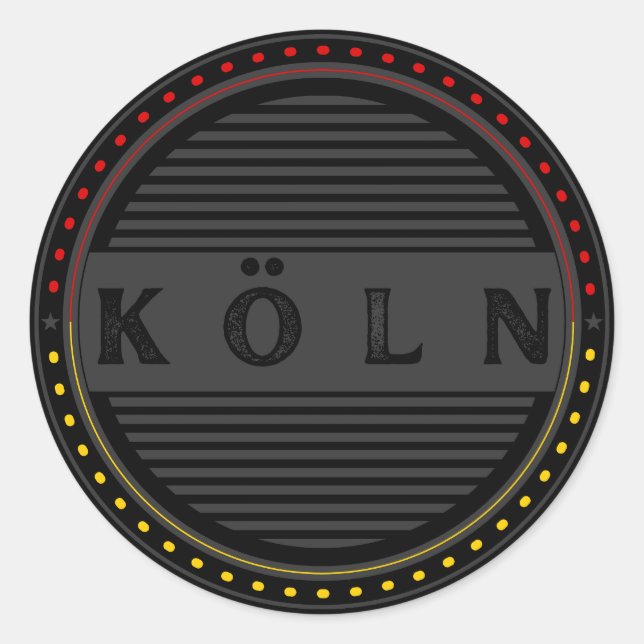 Adesivo Redondo Köln City Pride Emblem – German Identity (Frente)