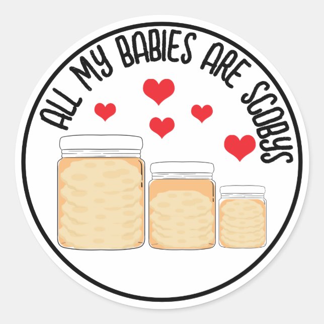 Adesivo Redondo KombuchaScoby-CustomStickers (Frente)