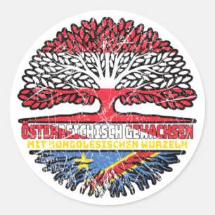 Adesivo Redondo Kongo Kongolesisch Österreichisch Österreich Baum