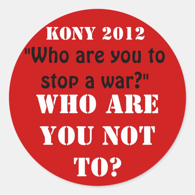 Adesivo Redondo Kony 2012 (Frente)