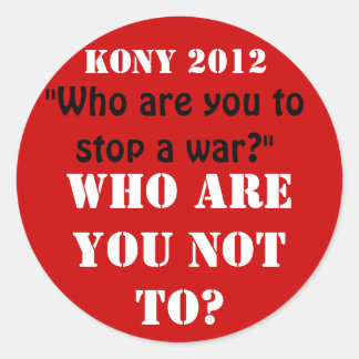 Adesivo Redondo Kony 2012