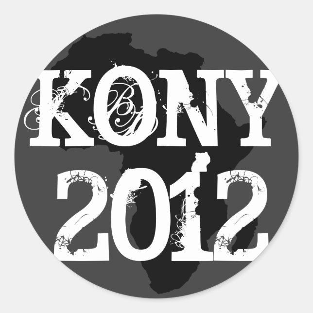 Adesivo Redondo Kony 2012 (Frente)