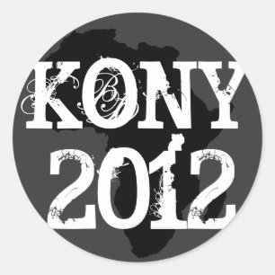 Adesivo Redondo Kony 2012
