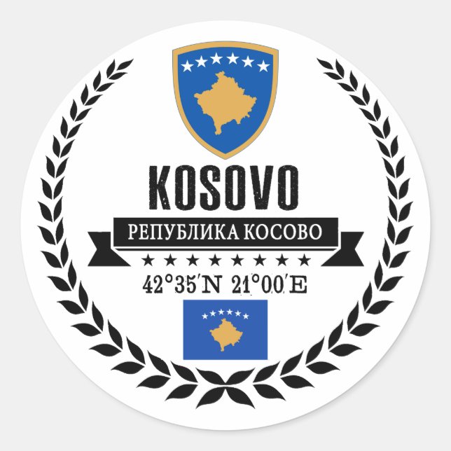 Adesivo Redondo Kosovo (Frente)