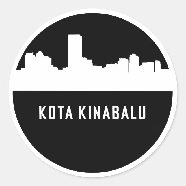 Adesivo Redondo Kota Kinabalu (Frente)