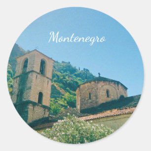 Adesivo Redondo Kotor, Montenegro - Lembrança de Viagem