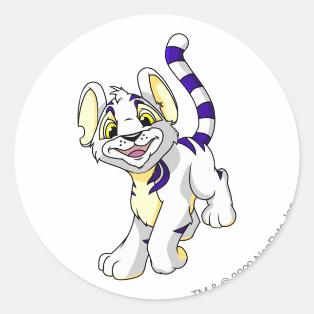 Adesivo Redondo Kougra White (Frente)