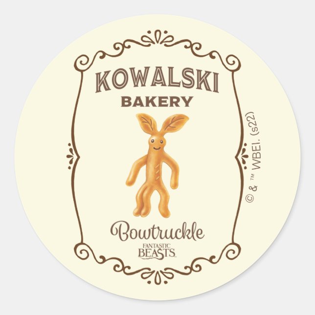 Adesivo Redondo Kowalski Bakery - Bowtruckle (Frente)