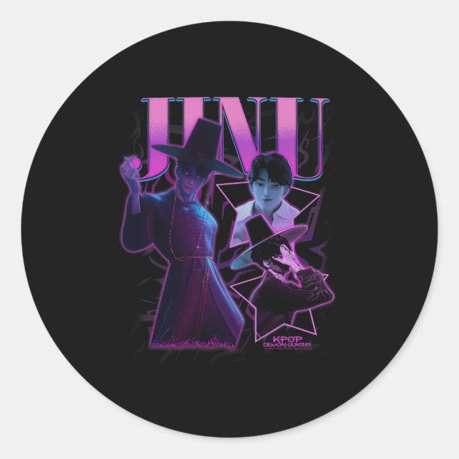 Adesivo Redondo Kp Demon Hunters Halloween Jinu Showcase Y2k Style (Frente)