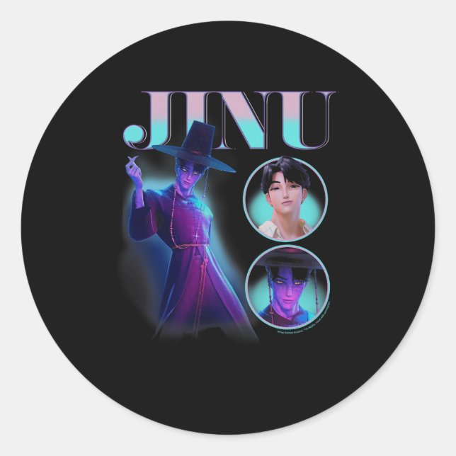 Adesivo Redondo Kp Demon Hunters Halloween Jinu Y2k Style Showcase (Frente)