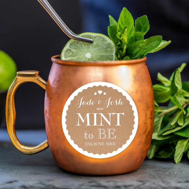 Adesivo Redondo Kraft Paper Hearding Mint Favor Da Casa (Criador carregado)