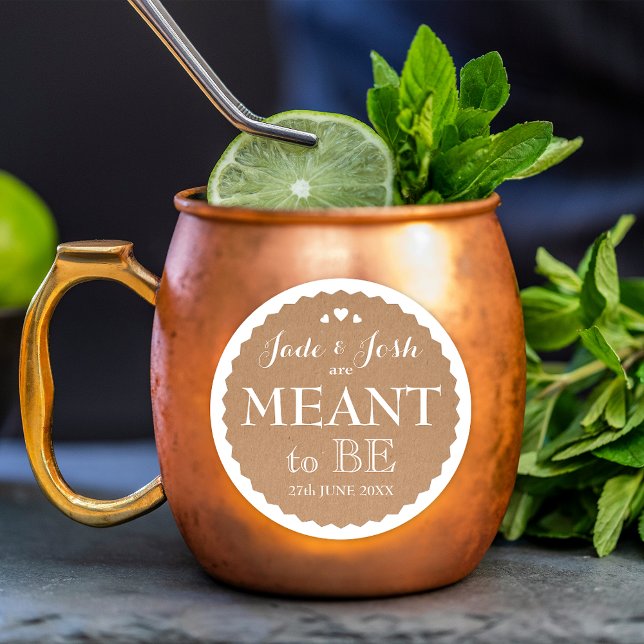 Adesivo Redondo Kraft Paper Hearding Significa Ser Favorável (Criador carregado)