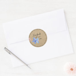 Adesivo Redondo Kraft Personalizado Fabricado À Mão Com Amor