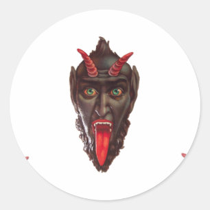 Adesivo Redondo krampus da vintage