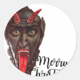 Adesivo Redondo krampus merry Natal