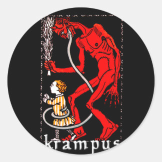 Adesivo Redondo Krampus Sticker