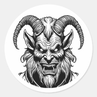 Adesivo Redondo Krampus Sticker