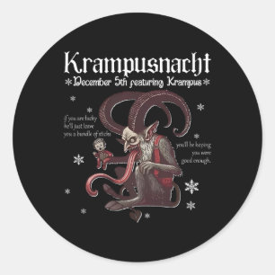 Adesivo Redondo Krampusnacht Natal Monster Krampus Lover Festi
