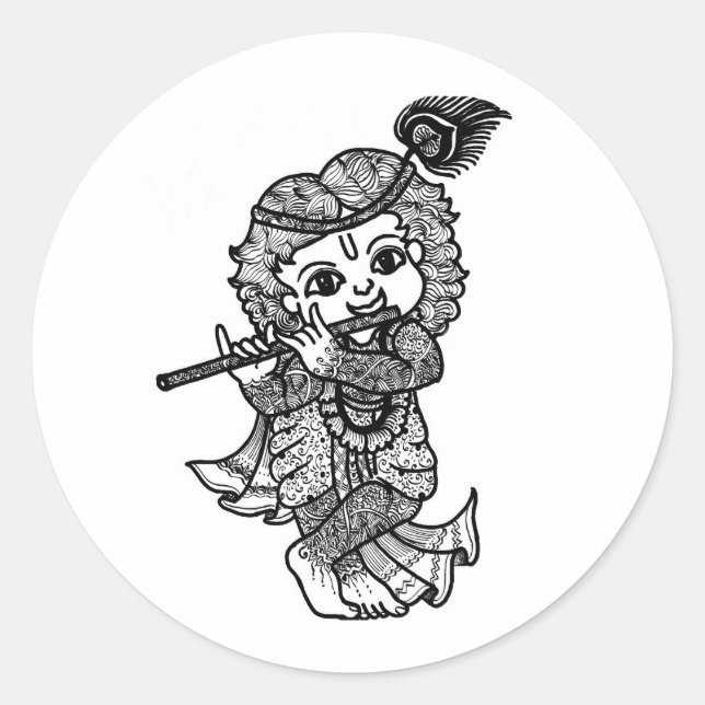 Adesivo Redondo Krishla pequeno (Frente)