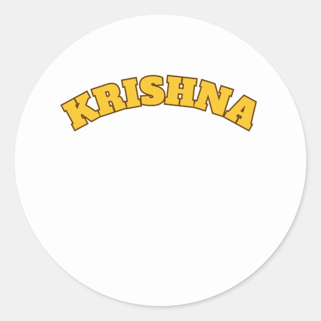 Adesivo Redondo Krishna Stickers (Frente)