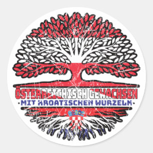Adesivo Redondo Kroatien Kroatisch Österreichisch Österreich Baum