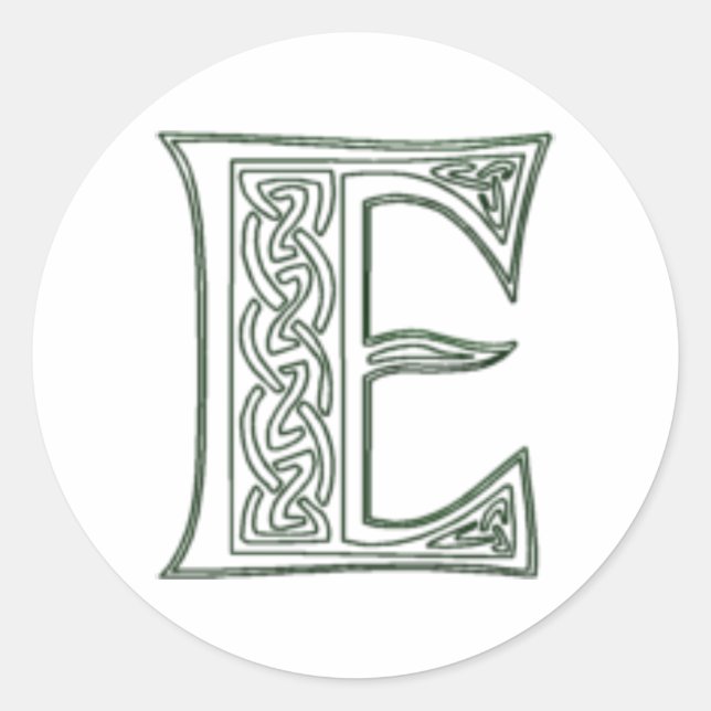 Adesivo Redondo KRW - E - Selo do Monograma Celta (Frente)