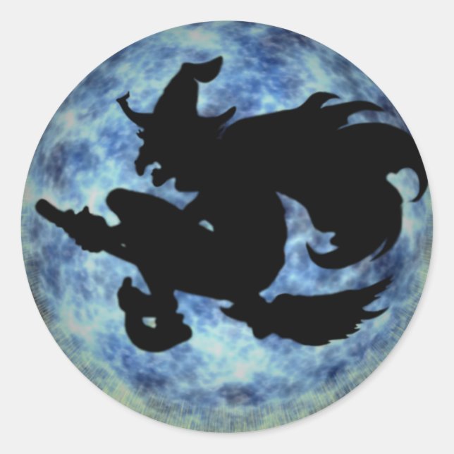Adesivo Redondo KRW Halloween Moon Shadow (Frente)