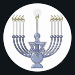 Adesivo Redondo KRW Hanukkah Menorah Seal<br><div class="desc">KRW Hanukkah Menorah Seal - Stickers</div>