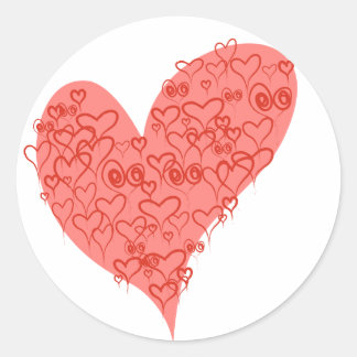 Adesivo Redondo KRW Heart Sticker
