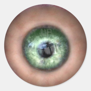 Adesivo Redondo KRW Olho do Halloween de Monstro