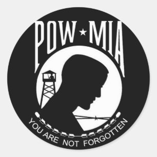 Adesivo Redondo KRW POW-MIA Você Não É Esquecido