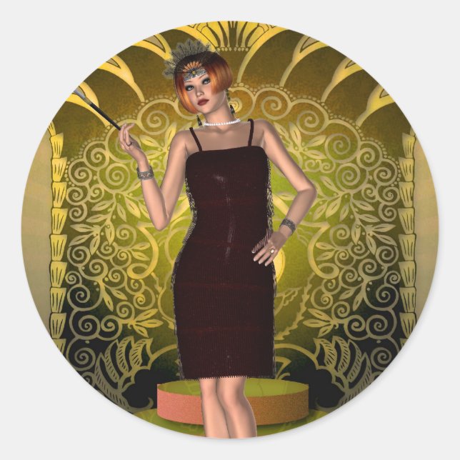 Adesivo Redondo KRW Putting no Ritz Deco Flapper II (Frente)