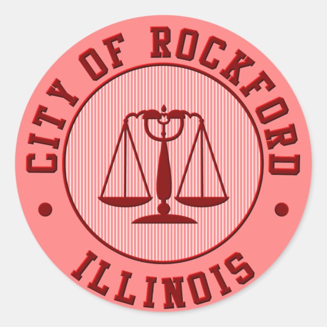 Adesivo Redondo KRW Rockford Equipe de Beisebol (Frente)